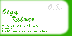 olga kalmar business card